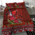 Hawaii KaʻUla Wena ʻIʻiwi Bedding Set With Tropical Plants and 'Ohi'a lehua Kakau Art Tattoo