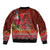 Hawaii KaʻUla Wena ʻIʻiwi Bomber Jacket With Tropical Plants and 'Ohi'a lehua Kakau Art Tattoo