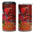 Hawaii KaʻUla Wena ʻIʻiwi 4 in 1 Can Cooler Tumbler With Tropical Plants and 'Ohi'a lehua Kakau Art Tattoo