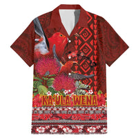 Hawaii KaʻUla Wena ʻIʻiwi Family Matching Mermaid Dress and Hawaiian Shirt With Tropical Plants and 'Ohi'a lehua Kakau Art Tattoo