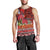 Hawaii KaʻUla Wena ʻIʻiwi Men Tank Top With Tropical Plants and 'Ohi'a lehua Kakau Art Tattoo