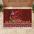 Hawaii KaʻUla Wena ʻIʻiwi Rubber Doormat With Tropical Plants and 'Ohi'a lehua Kakau Art Tattoo