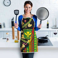 Hawaiian Tropical Plants Lei Apron Kanaka Maoli Tribal with Palaka Motifs LT03 - Polynesian Pride