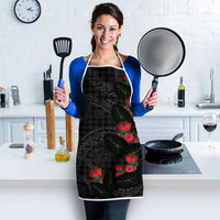 Hawaiian Kakau Art Apron Taro Leaves with Ohia Lehua and Pakala Pattern - Polynesian Pride