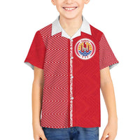 Custom Tahiti Football-Iron Warriors Family Matching Tank Maxi Dress and Hawaiian Shirt