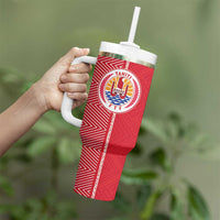 Custom Tahiti Football-Iron Warriors Tumbler With Handle