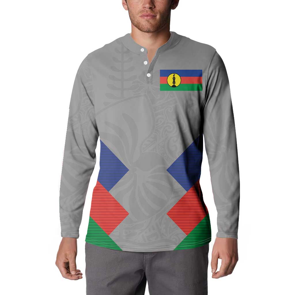 Custom New Caledonia-The Kagus Button Sweatshirt