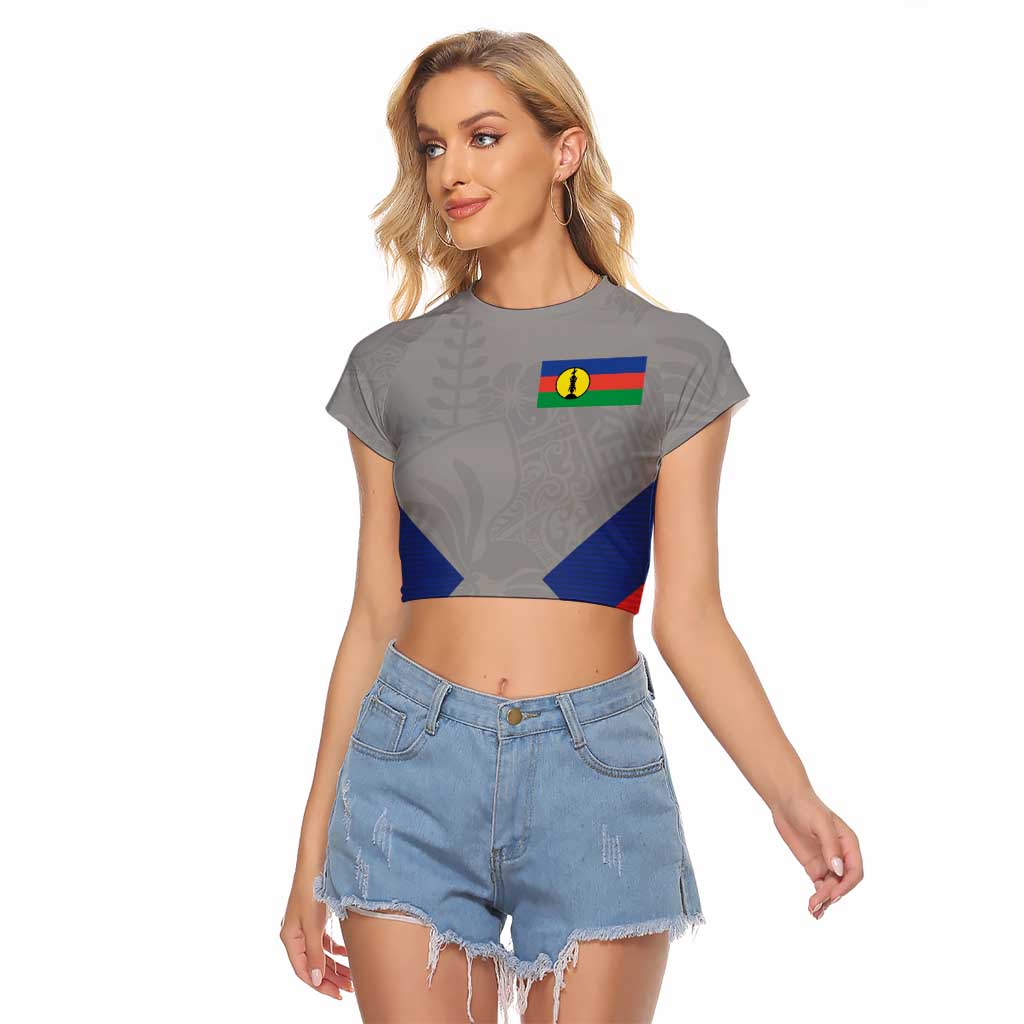 Custom New Caledonia-The Kagus Raglan Cropped T Shirt
