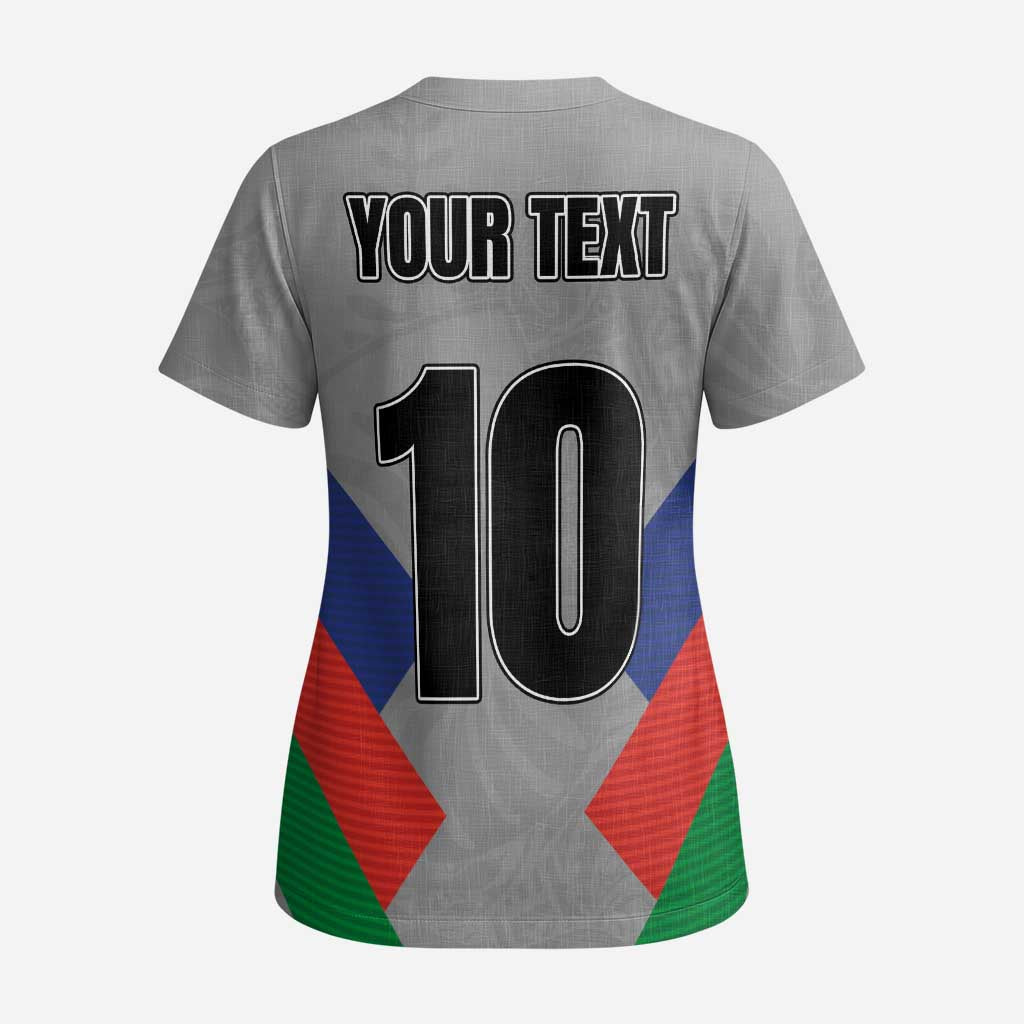 Custom New Caledonia-The Kagus Scrub Top - Polynesian Pride