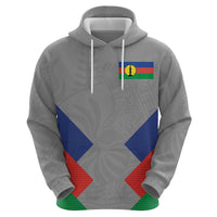 Custom New Caledonia-The Kagus Zip Hoodie