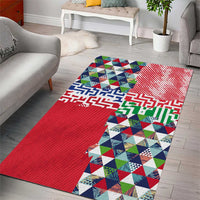 Hawaiian Floral Kakau Tropical Leaves-Sporty Style Area Rug