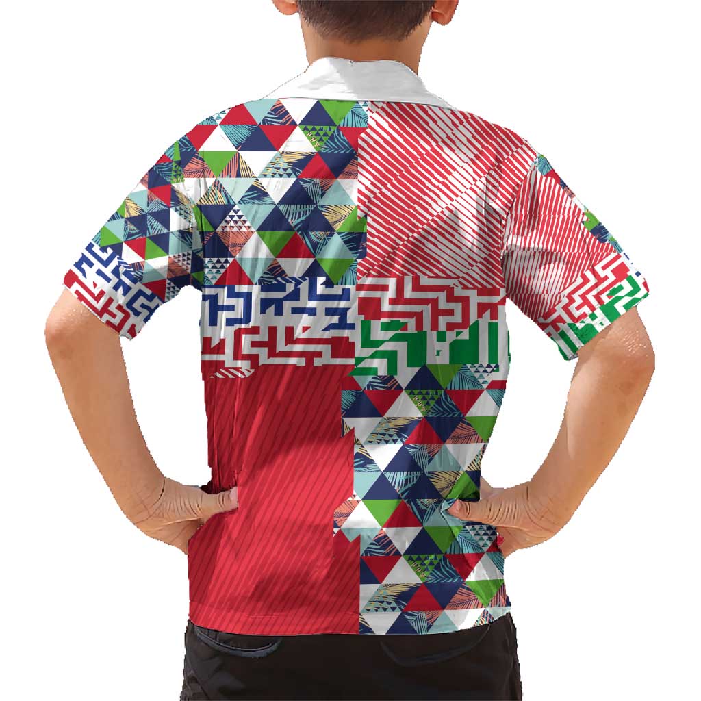 Hawaiian Floral Kakau Tropical Leaves-Sporty Style Hawaiian Shirt