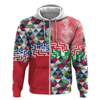 Hawaiian Floral Kakau Tropical Leaves-Sporty Style Hoodie