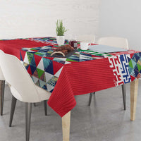 Hawaiian Floral Kakau Tropical Leaves-Sporty Style Tablecloth