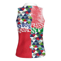 Hawaiian Floral Kakau Tropical Leaves-Sporty Style Women Sleeveless Polo Shirt LT03 - Polynesian Pride