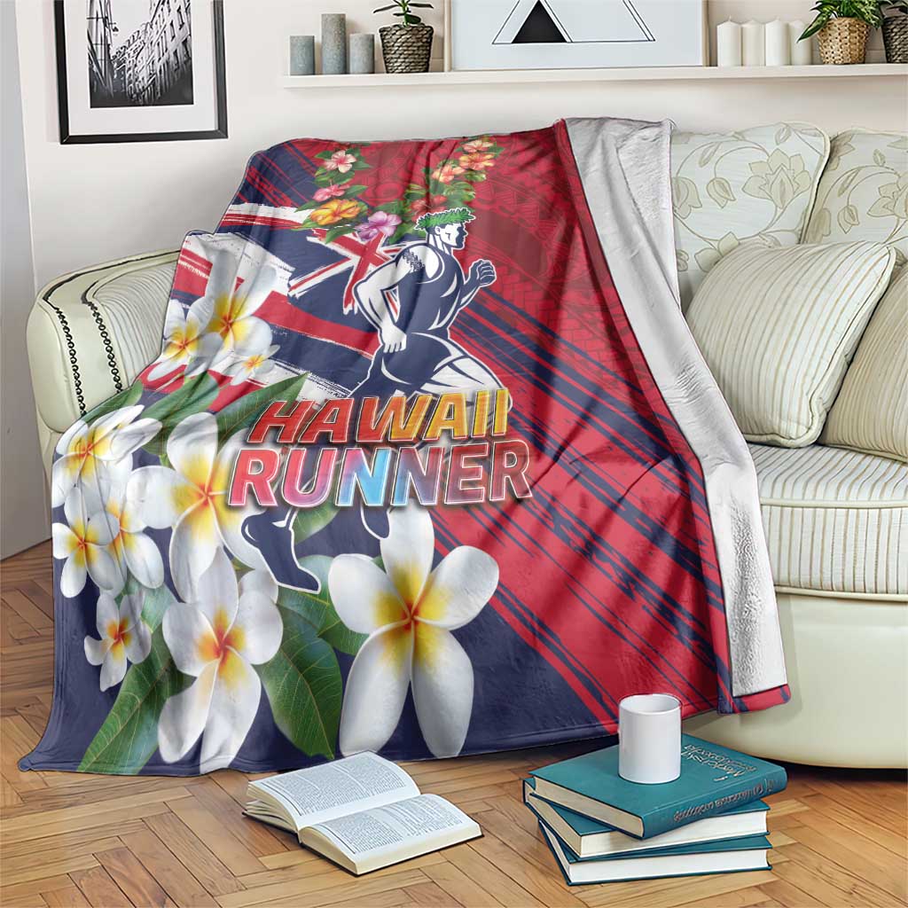 Hawaii Runner-Kakau Art with Lei and Plumeria Blanket