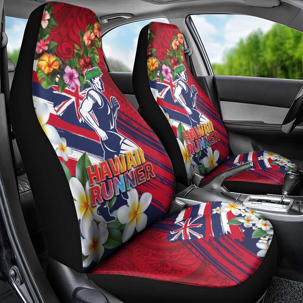 Hawaii Runner-Kakau Art with Lei and Plumeria Car Seat Cover