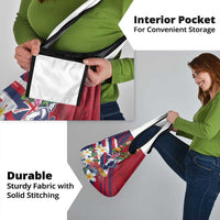 Hawaii Runner-Kakau Art with Lei and Plumeria Grocery Bag