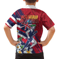Hawaii Runner-Kakau Art with Lei and Plumeria Hawaiian Shirt