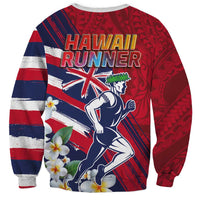 Hawaii Runner-Kakau Art with Lei and Plumeria Sweatshirt