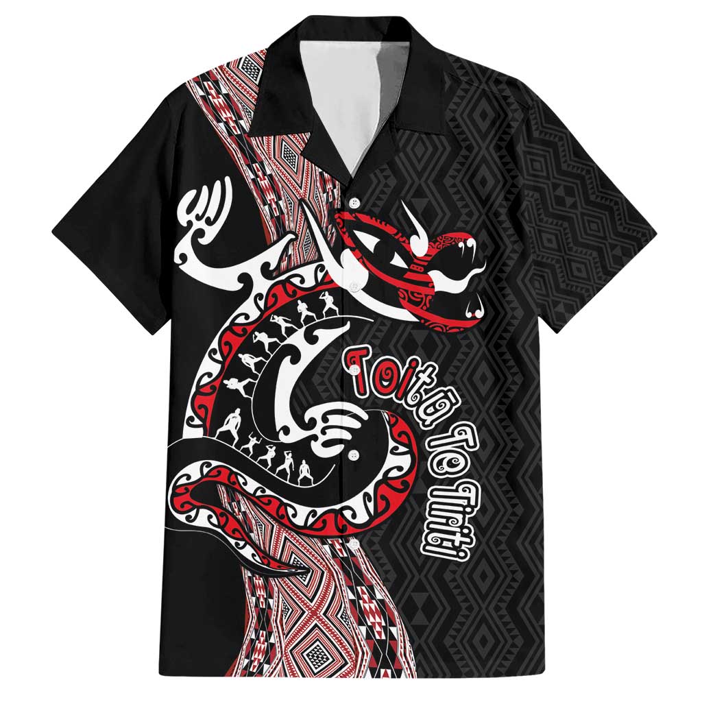 Aotearoa Toitu Te Tiriti Taniko Hawaiian Shirt Maori Taniwha Haka - Honour the Treaty