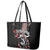 Aotearoa Toitu Te Tiriti Taniko Leather Tote Bag Maori Taniwha Haka - Honour the Treaty