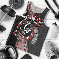 Aotearoa Toitu Te Tiriti Taniko Men Tank Top Maori Taniwha Haka - Honour the Treaty LT03 - Polynesian Pride