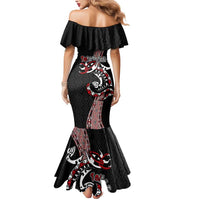 Aotearoa Toitu Te Tiriti Taniko Mermaid Dress Maori Taniwha Haka - Honour the Treaty LT03 - Polynesian Pride