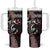 Aotearoa Toitu Te Tiriti Taniko Tumbler With Handle Maori Taniwha Haka - Honour the Treaty