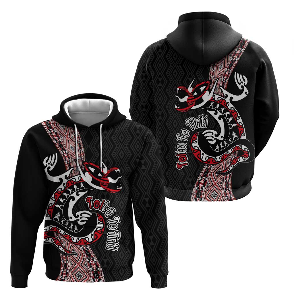 Aotearoa Toitu Te Tiriti Taniko Zip Hoodie Maori Taniwha Haka - Honour the Treaty LT03 - Polynesian Pride