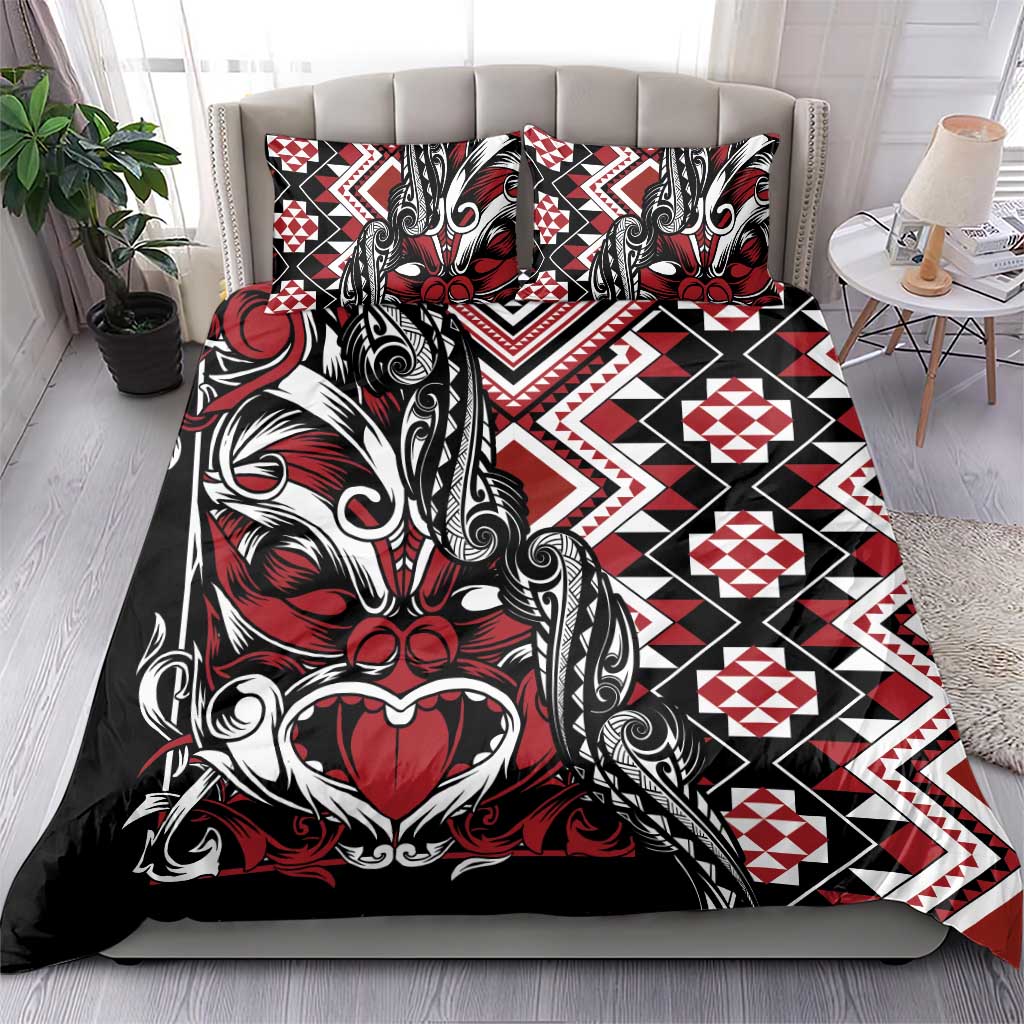 Aotearoa Maori Moko Art with Taniko Half Style Bedding Set