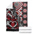 Aotearoa Maori Moko Art with Taniko Half Style Blanket