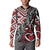 Aotearoa Maori Moko Art with Taniko Half Style Button Sweatshirt