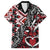 Aotearoa Maori Moko Art with Taniko Half Style Family Matching Puletasi and Hawaiian Shirt