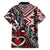 Aotearoa Maori Moko Art with Taniko Half Style Family Matching Puletasi and Hawaiian Shirt