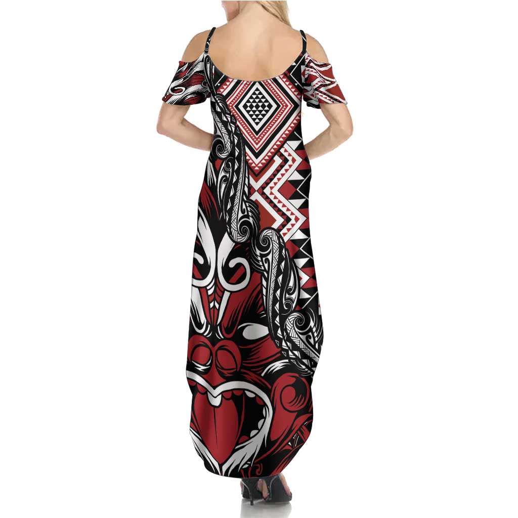 Aotearoa Maori Moko Art with Taniko Half Style Family Matching Summer Maxi Dress and Hawaiian Shirt