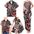 Aotearoa Maori Moko Art with Taniko Half Style Family Matching Tank Maxi Dress and Hawaiian Shirt