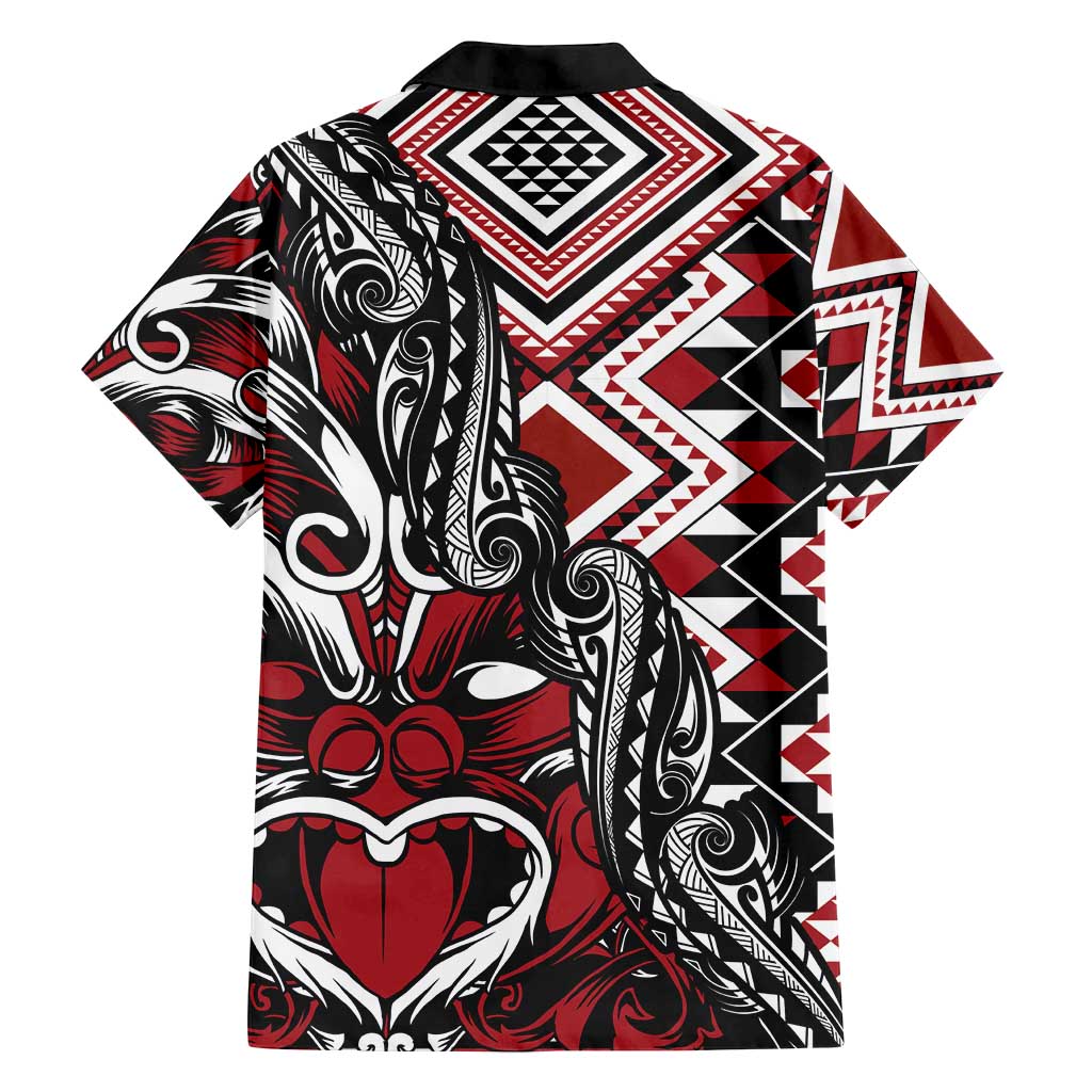 Aotearoa Maori Moko Art with Taniko Half Style Family Matching Tank Maxi Dress and Hawaiian Shirt
