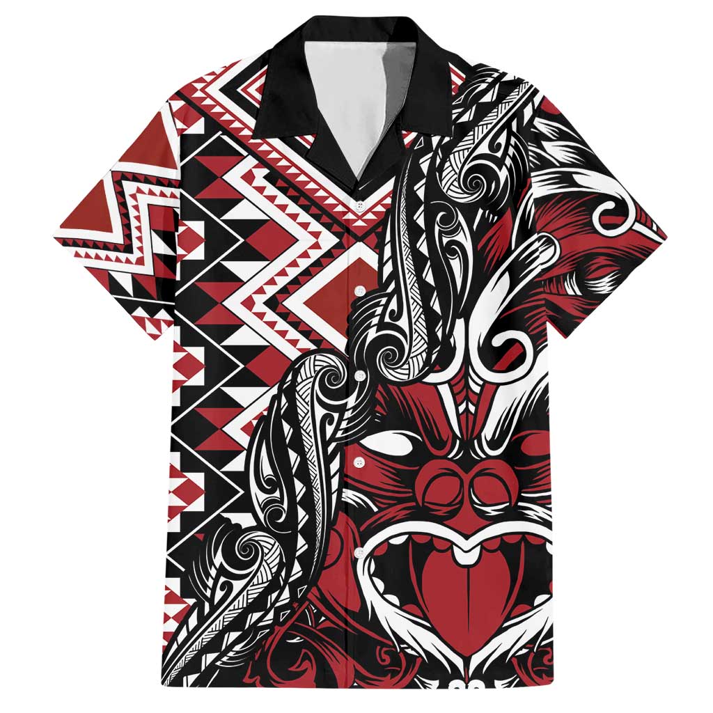 Aotearoa Maori Moko Art with Taniko Half Style Hawaiian Shirt