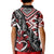 Aotearoa Maori Moko Art with Taniko Half Style Kid Polo Shirt