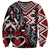 Aotearoa Maori Moko Art with Taniko Half Style Sweatshirt