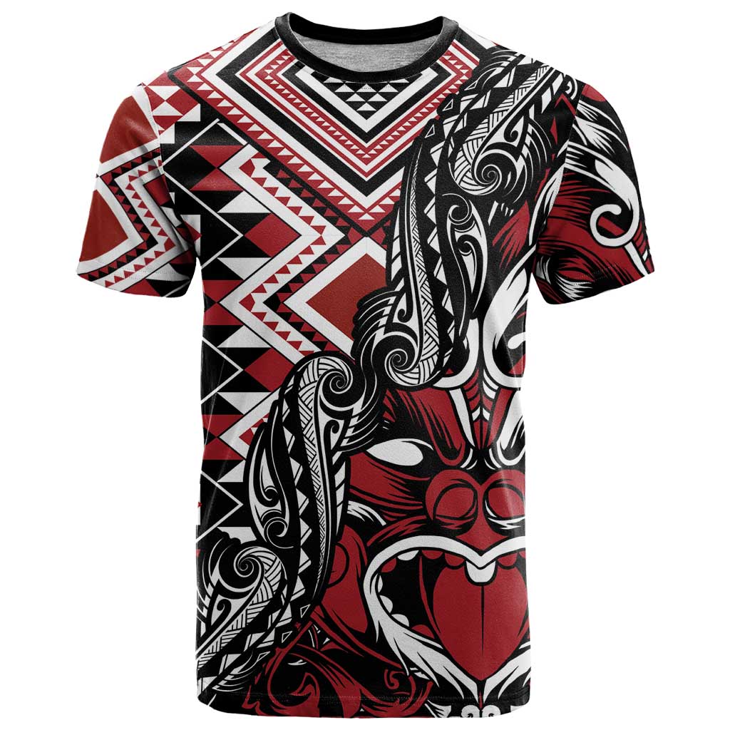 Aotearoa Maori Moko Art with Taniko Half Style T Shirt