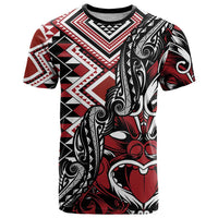 Aotearoa Maori Moko Art with Taniko Half Style T Shirt
