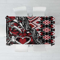 Aotearoa Maori Moko Art with Taniko Half Style Tablecloth
