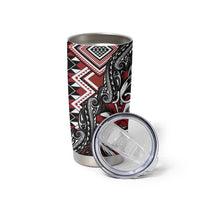 Aotearoa Maori Moko Art with Taniko Half Style Tumbler Cup
