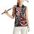 Aotearoa Maori Moko Art with Taniko Half Style Women Sleeveless Polo Shirt