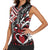 Aotearoa Maori Moko Art with Taniko Half Style Women Sleeveless Polo Shirt