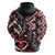 Aotearoa Maori Moko Art with Taniko Half Style Zip Hoodie