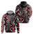 Aotearoa Maori Moko Art with Taniko Half Style Zip Hoodie