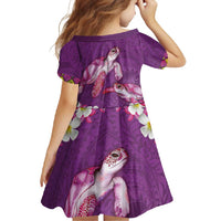 Hawaiian Lei Turtle and Plumeria Family Matching Mermaid Dress and Hawaiian Shirt Polynerian Art Tattoo-Mauve Color